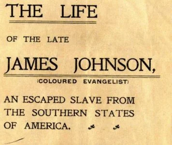 Title page of book. The life of the late James Johnson.